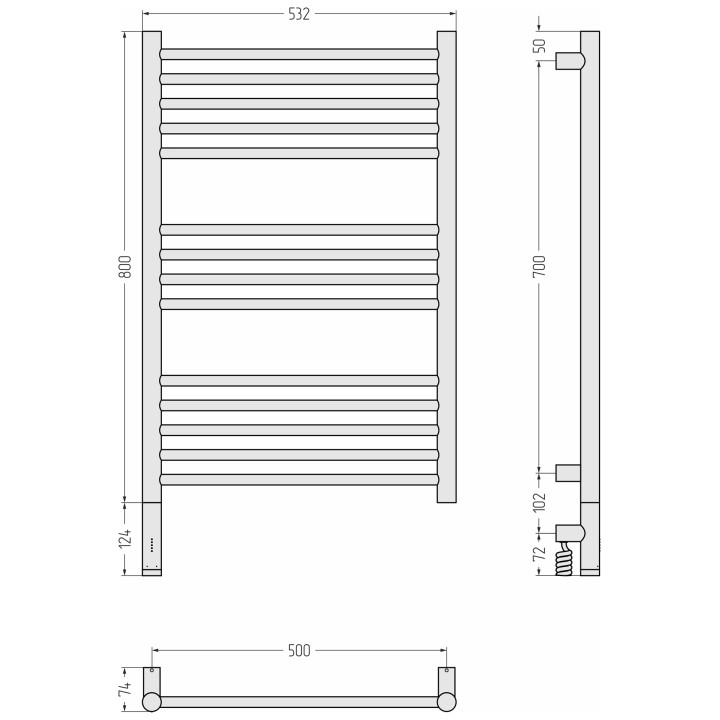 Полотенцесушитель Сунержа Богема 3.1, 31-6004-8050