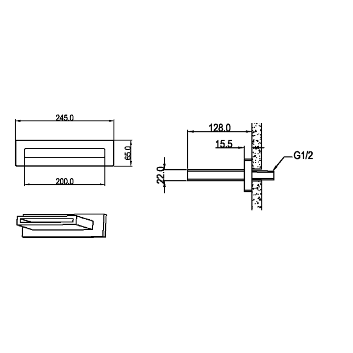 Boheme 625/2-BR излив каскадный Bronze