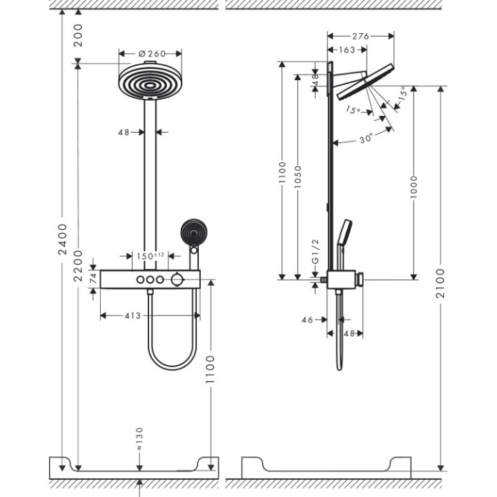 Hansgrohe 24240670 Pulsify S душевая система