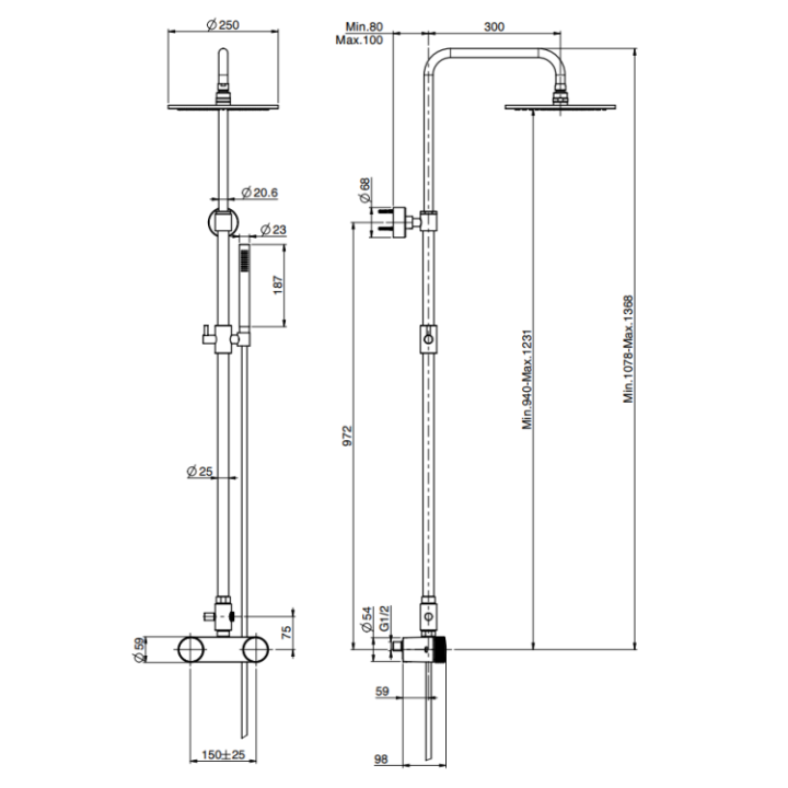 Душевая система Fima F5605/2HCR