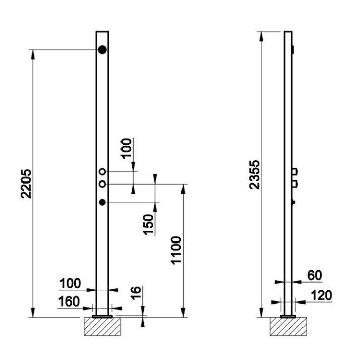 Душевая система Gessi 63207#299 Matt Black