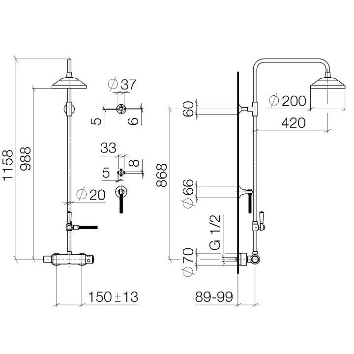 Dornbracht 3445936009 Madison душевая система