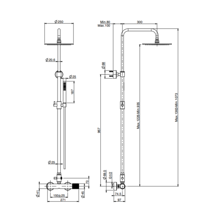 Fima F3035/2HL душевая система Champagne