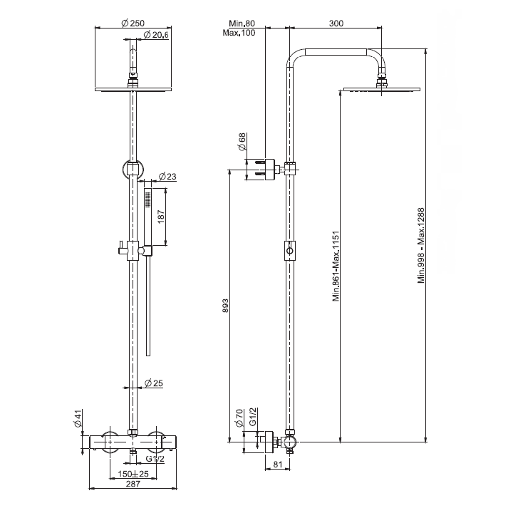 F4285/R256OR душевая система Fima Carlo Frattini