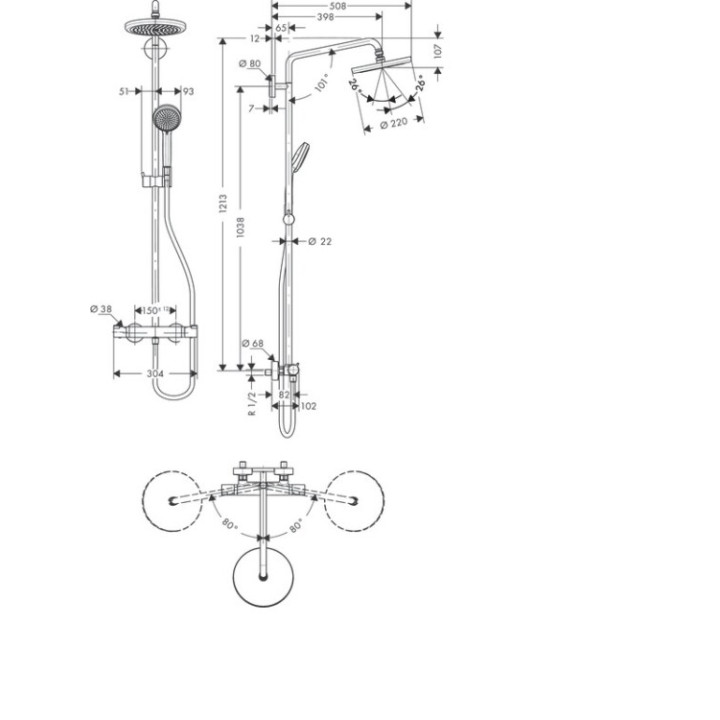 Душевая система Hansgrohe 27188000