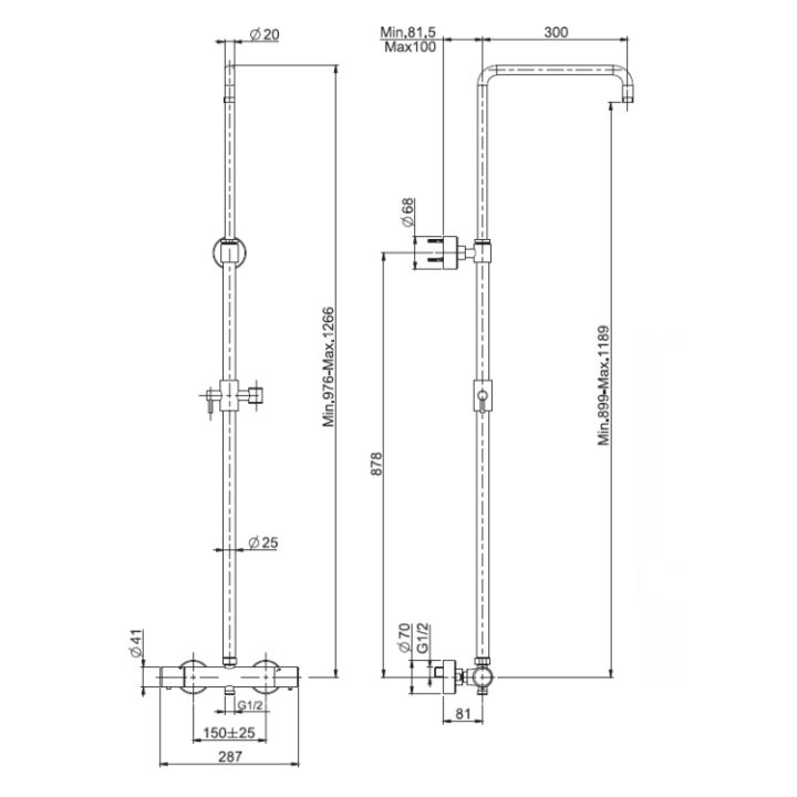 Душевая система F4285SBS Fima Carlo Frattini