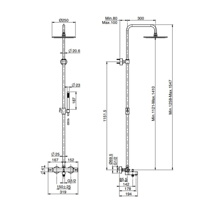 F3154/R256OR душевая система Fima Carlo Frattini