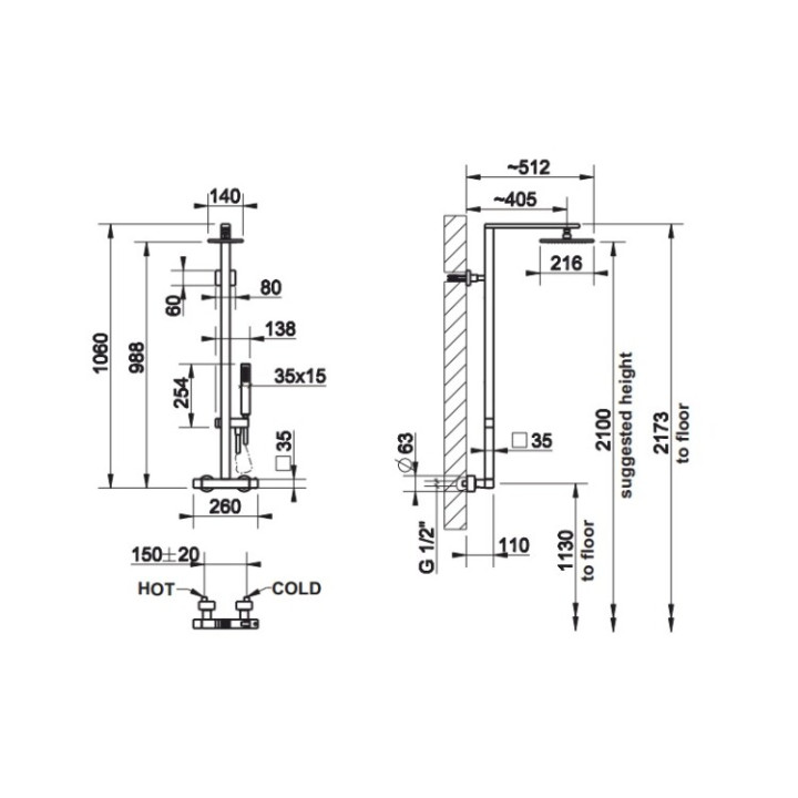 Душевая система Gessi 23447#149, никель, термостат