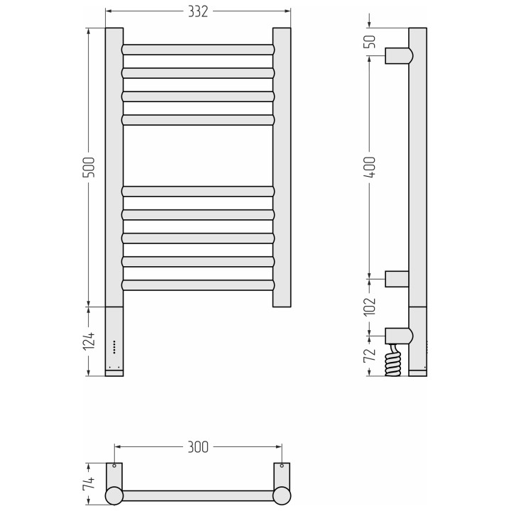 Полотенцесушитель Сунержа Богема 3.1, 020-6004-5030