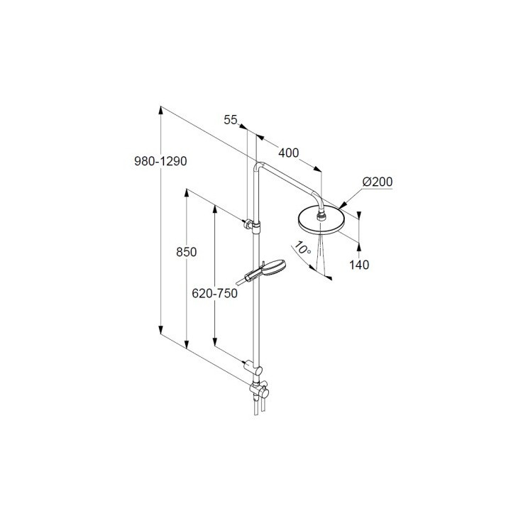 Kludi 6808005-00 душевая система DIVE
