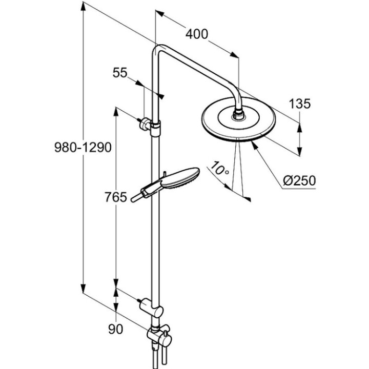 Kludi 6709005-00 душевая система Freshline