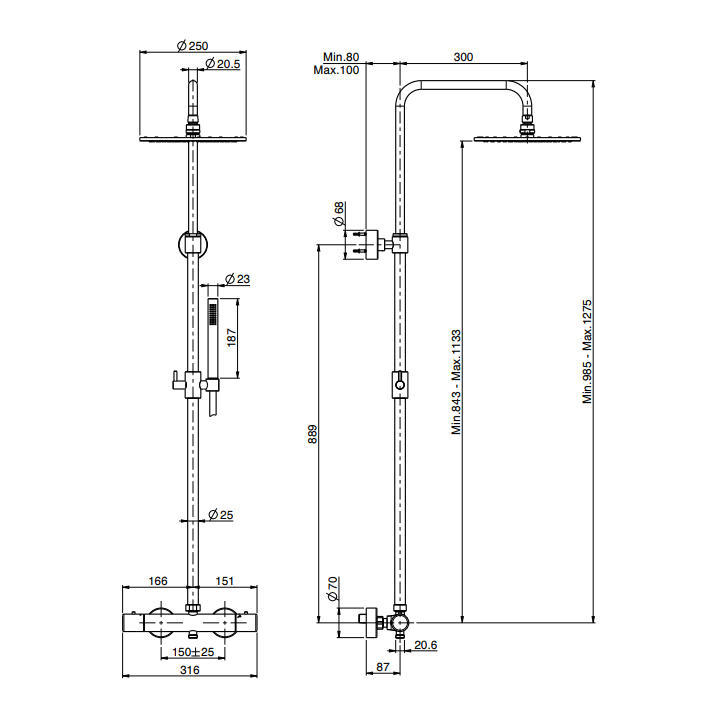 F3255/R256CR душевая система Fima Carlo Frattini