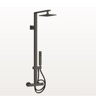 Gessi Rettangolo Душевая система термостатическая Black Metal Brushed PVD