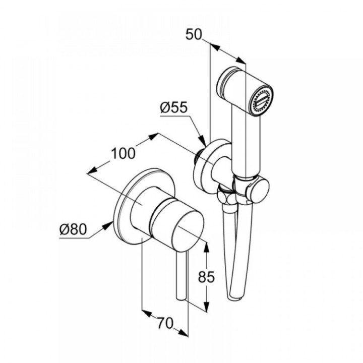 Kludi 389983976 BOZZ душ, скрытый монтаж