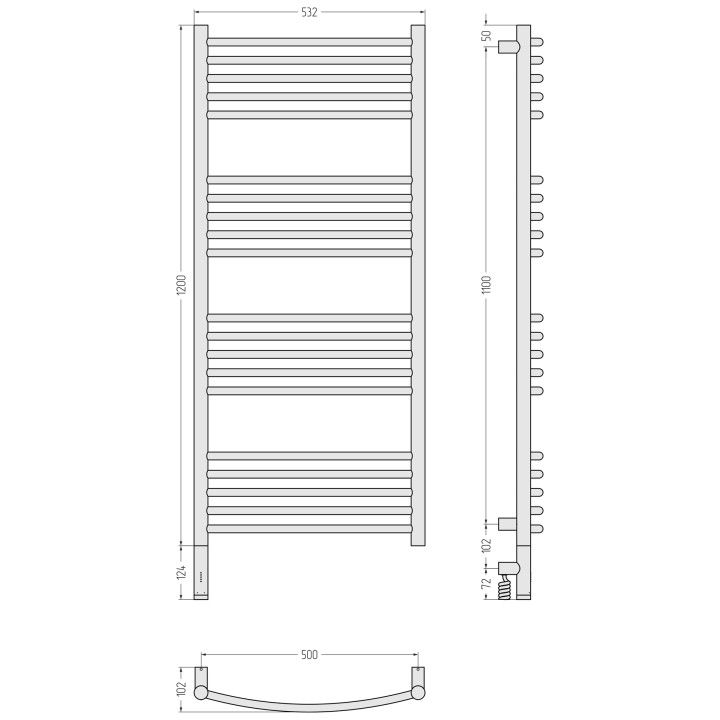 Полотенцесушитель Сунержа Богема 3.1, 31-6002-1250