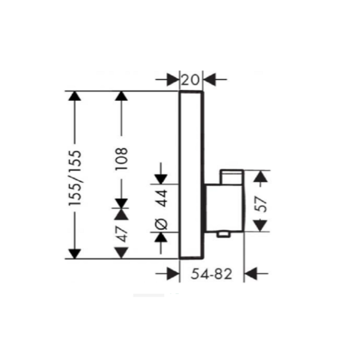 Hansgrohe 15763670 смеситель ShowerSelect черный матовый