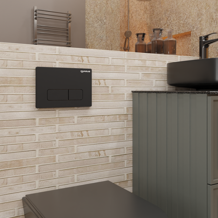 Клавиша смыва Charus Elegia черный матовый, FP.320.DW.01