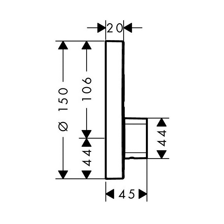 Hansgrohe 15748000 смеситель душа скрытый термостат