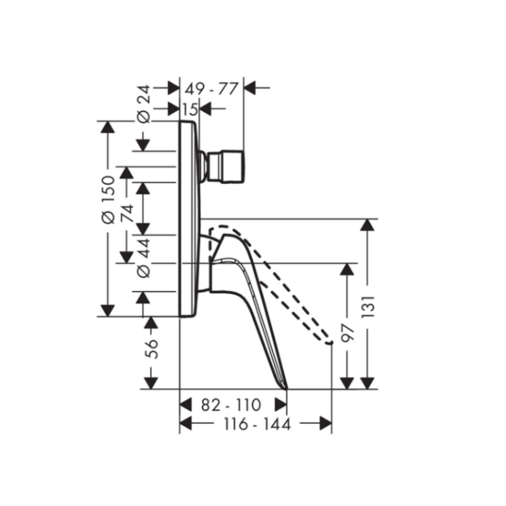 Hansgrohe 71045000 Novus смеситель для душа