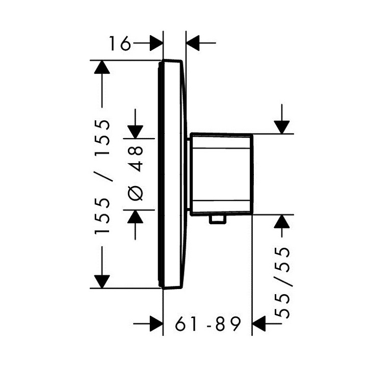 Hansgrohe 15706000 термостатический смеситель Ecostat E