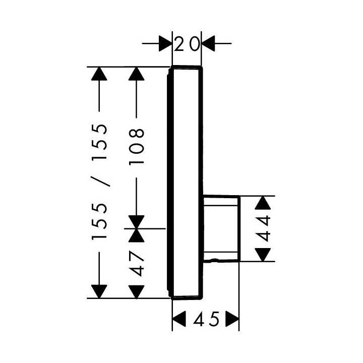 Hansgrohe 15768000 смеситель для душа, скрытый монтаж