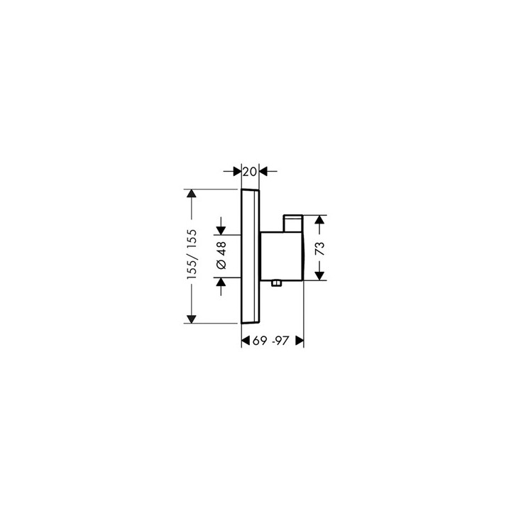 Hansgrohe 15760000 термостат смеситель для душа