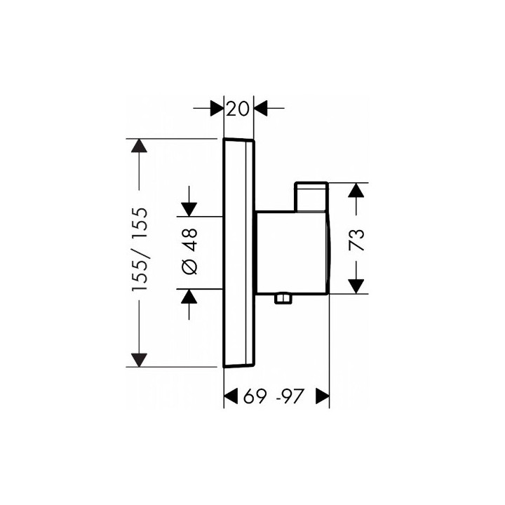 Hansgrohe 15760670 термостат, смеситель для душа