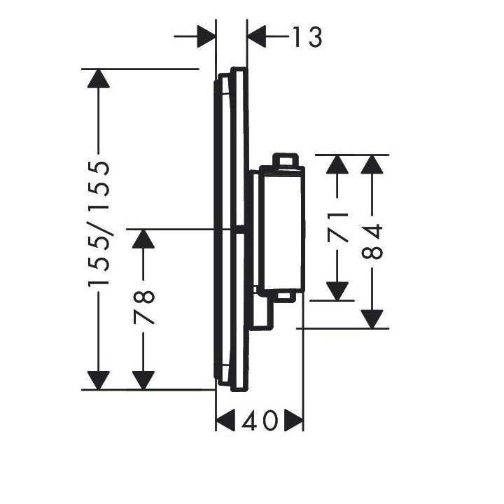 Hansgrohe 15588000 — смеситель для душа термостат