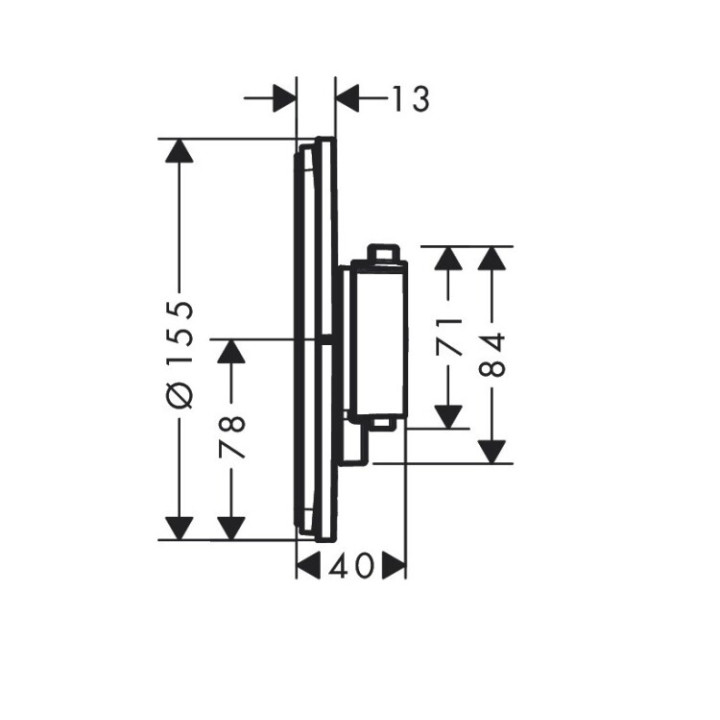 Hansgrohe 15559670 скрытый смеситель-термостат