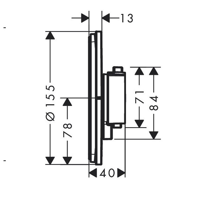 Hansgrohe 15559000: смеситель скрытого монтажа