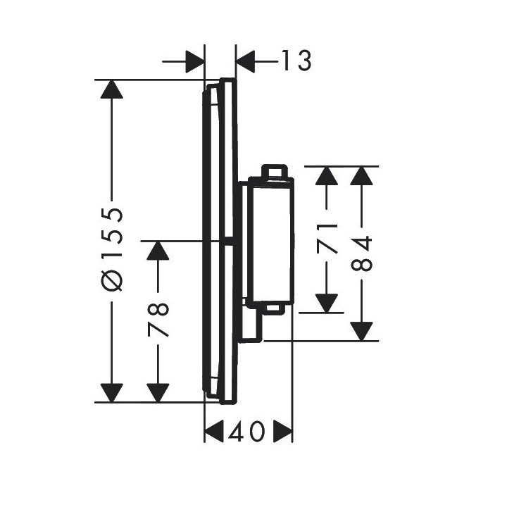 Hansgrohe 15554670 смеситель термостат для душа