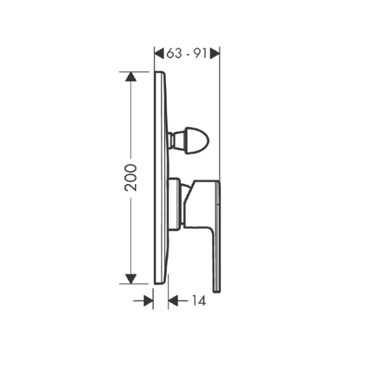 Hansgrohe 71458670 смеситель для душа, скрытый