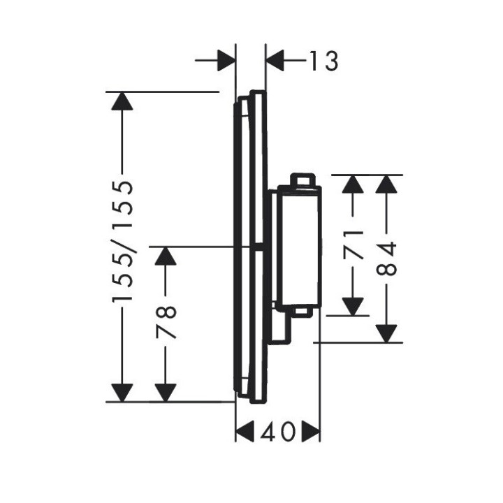 Hansgrohe 15588670 смеситель душа термостат