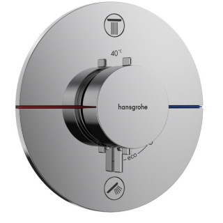 Hansgrohe ShowerSelect Comfort S Смеситель термостатический для душа на 2 потребителя нержавеющая сталь