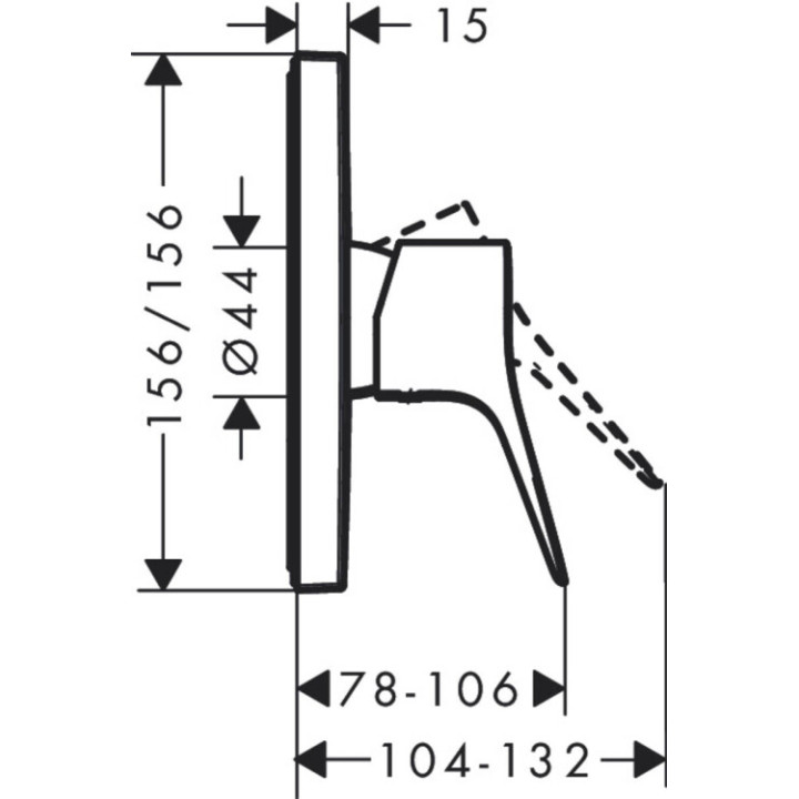 Hansgrohe 75615670 смеситель для душа скрытый монтаж