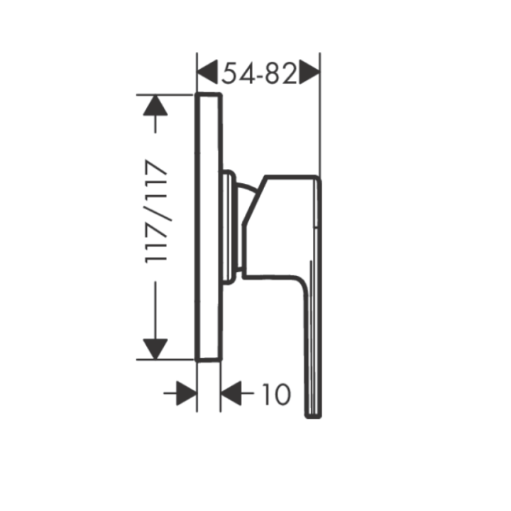 Hansgrohe 71658670 смеситель для душа черный