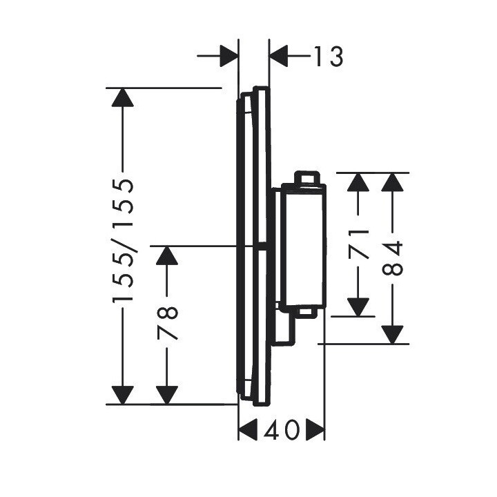 Hansgrohe 15583000 термостатический смеситель