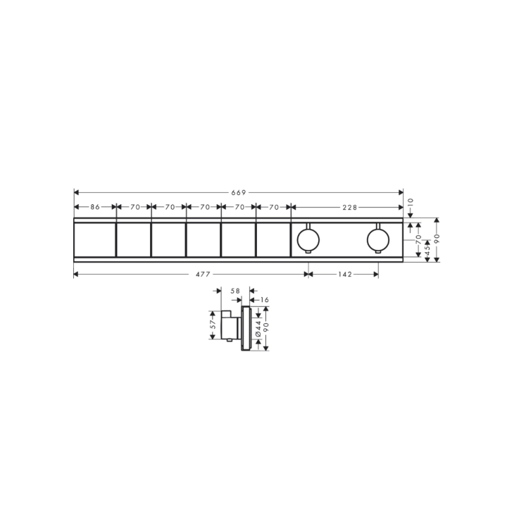 Hansgrohe 15384000 термостат для душа скрытый