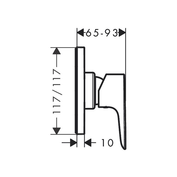 Hansgrohe 71764670 смеситель для душа, скрытый монтаж