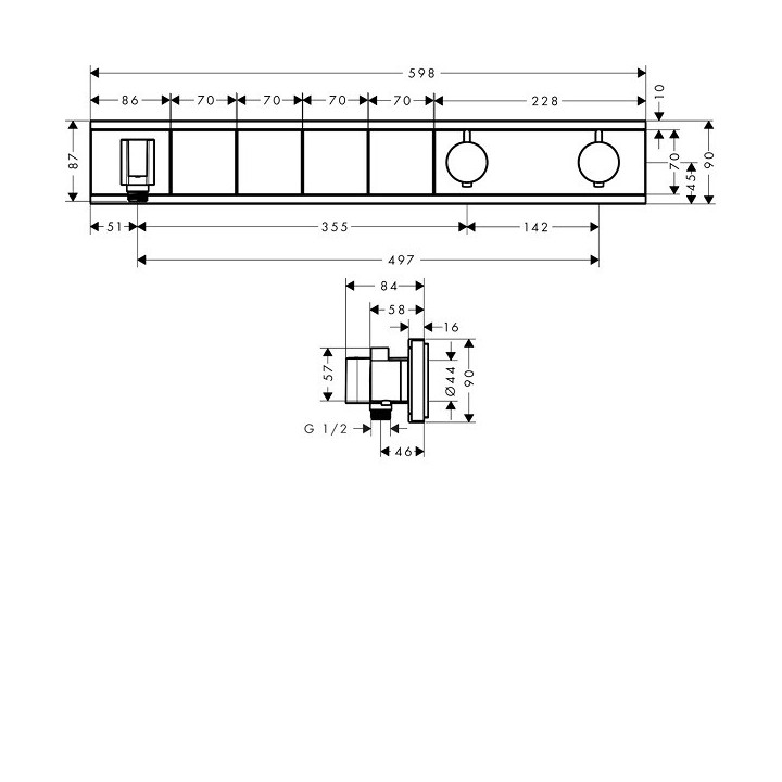 Hansgrohe 15357000 смеситель RainSelect термостат