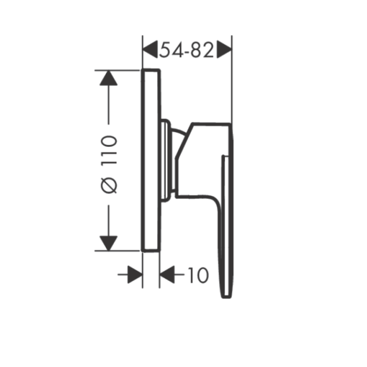 Hansgrohe 71649670 Vernis смеситель душа черный