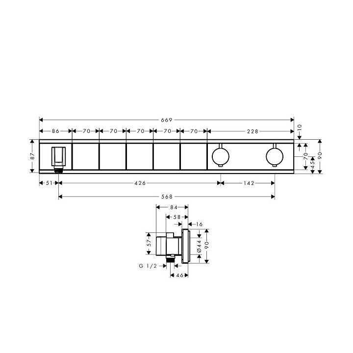 Hansgrohe 15358000 смеситель для душа RainSelect