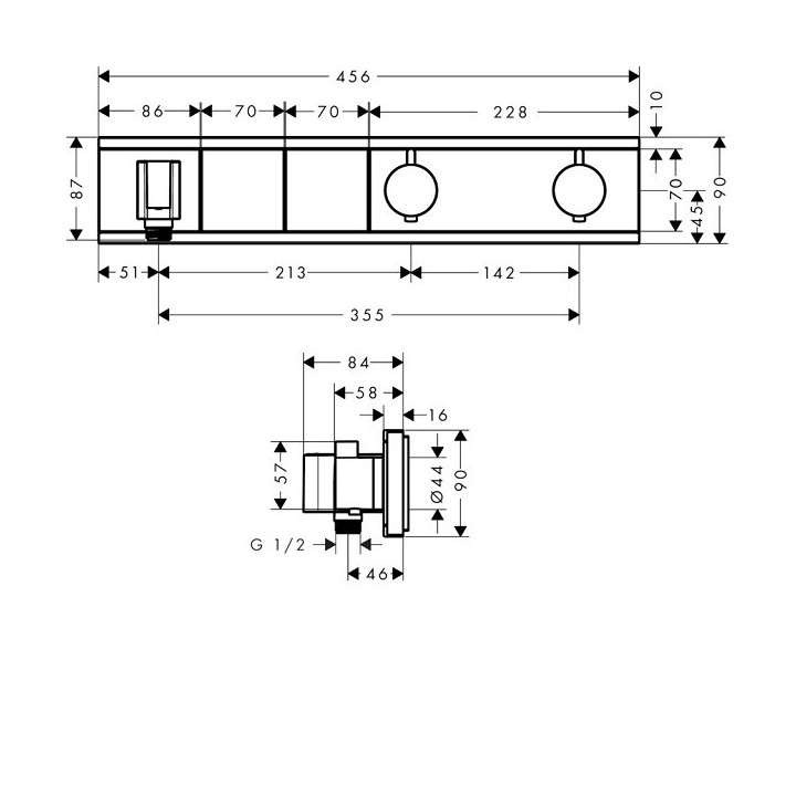 Hansgrohe 15355600 смеситель скрытый монтаж