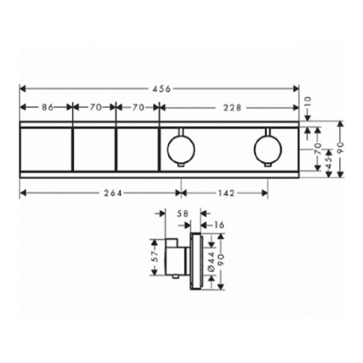 Hansgrohe 15380670 скрытый смеситель для душа