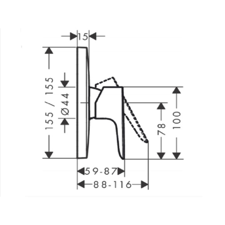 Hansgrohe 71765140 смеситель душевая скрытый монтаж