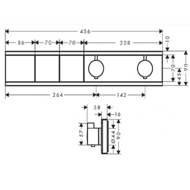 Hansgrohe 15380000 смеситель термостат скрытый