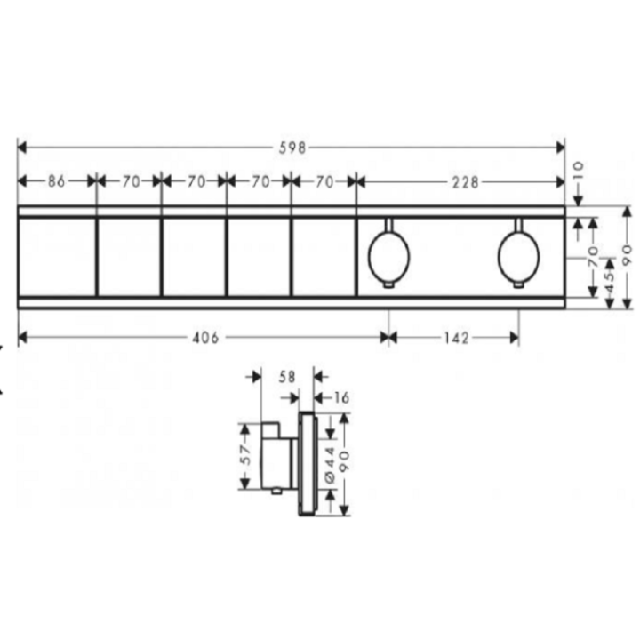 Hansgrohe 15382000 термостатический смеситель, скрытый
