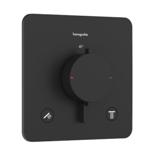 Hansgrohe Ecostat Comfort Q Смеситель термостатический для душа на 2 потребителя черный матовый