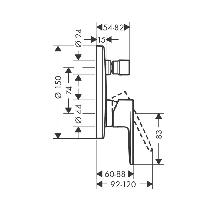 Hansgrohe 71467000 смеситель для душа скрытый монтаж