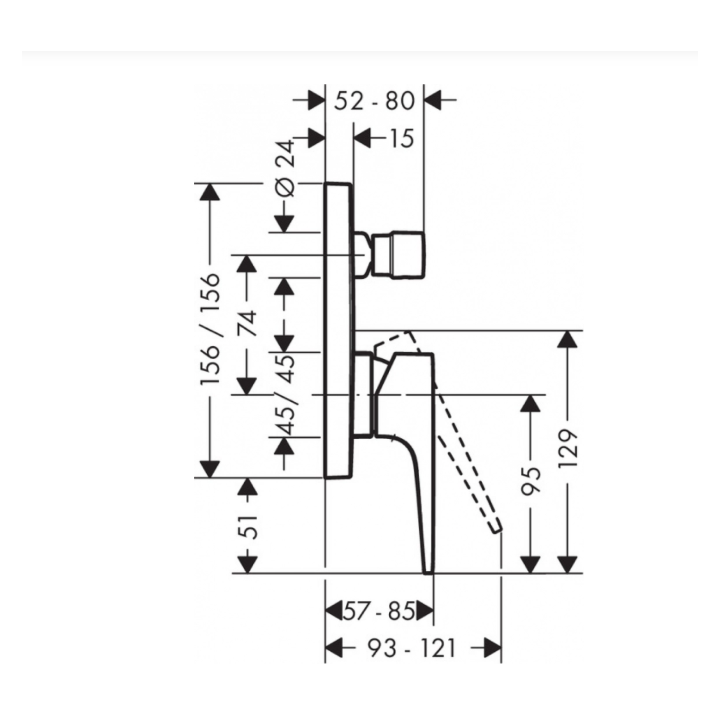 Hansgrohe 32546340 Metropol смеситель для душа